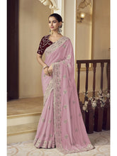 Womens Premium Fashion Ethnic Lavender Color Saree-MLSHWSA2158LVR0ONE